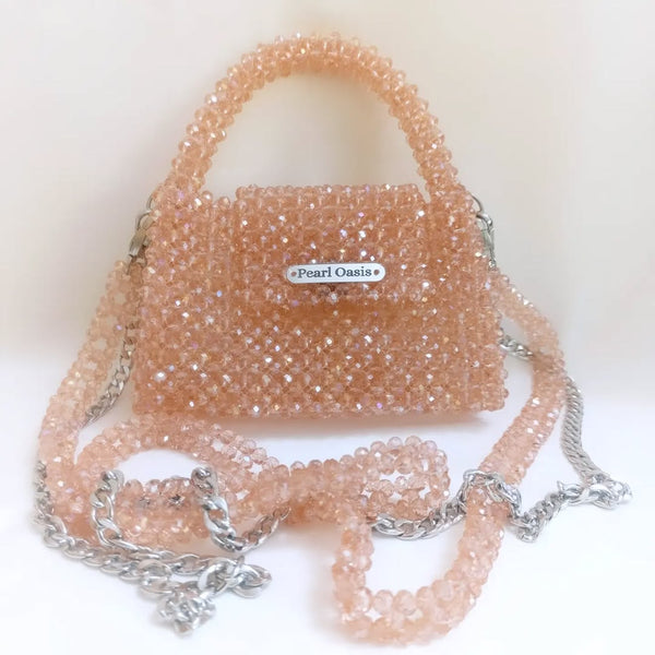Emerald Elegance Beaded Handbag