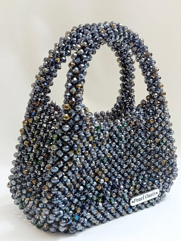 "Midnight Mirage" Beaded Handbag – by Pearl Oasis